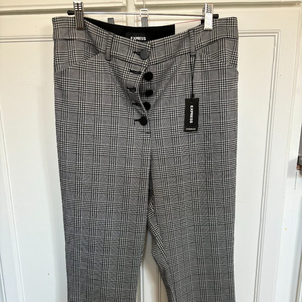 Express Plaid Skinny (Short) Slacks - Size 10